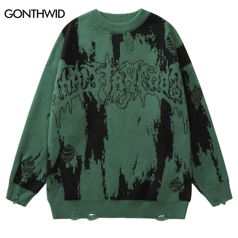 Ripped Vintage Streetwear Sweater