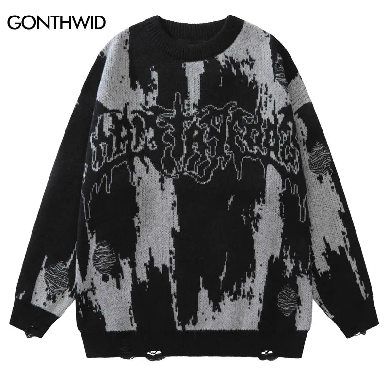 Ripped Vintage Streetwear Sweater