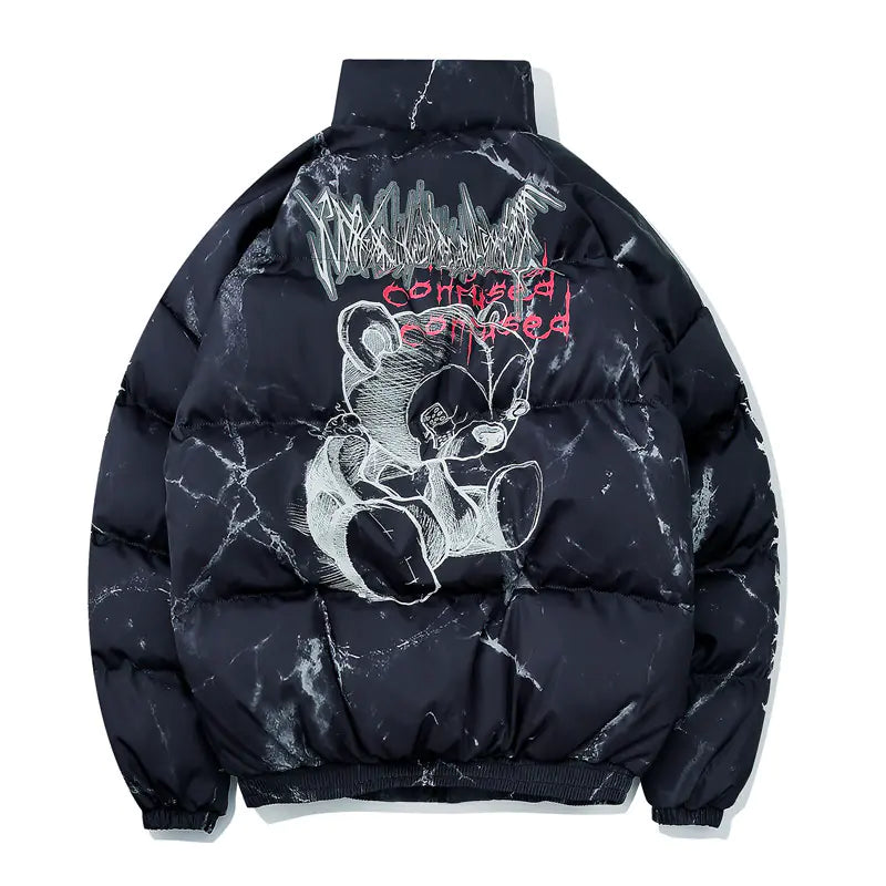 Graphic Rex Style Puffer Jacket