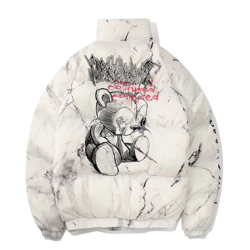 Graphic Rex Style Puffer Jacket