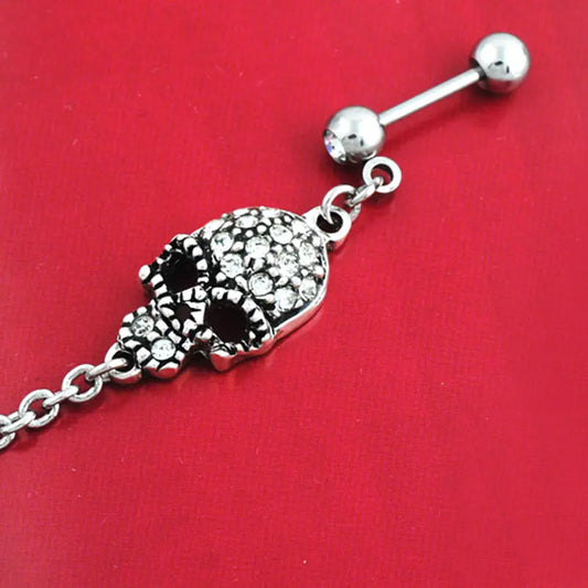 Skull Earrings and Chain 17Rex Style