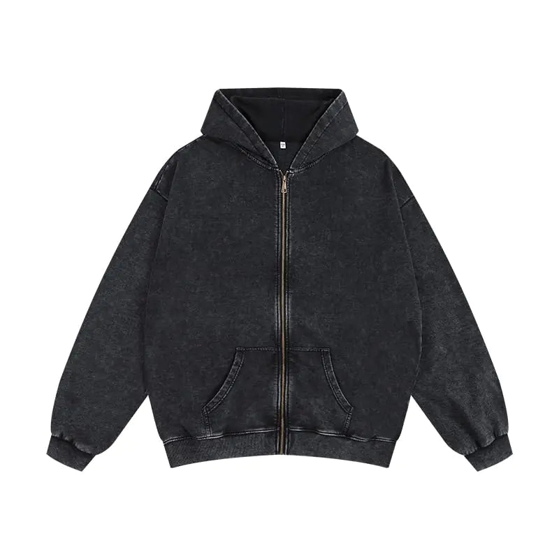 Washed Art Zip up Hoodie